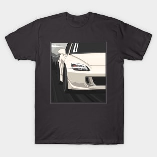 Honda S2000 AP2 Rolling - Platinium White T-Shirt